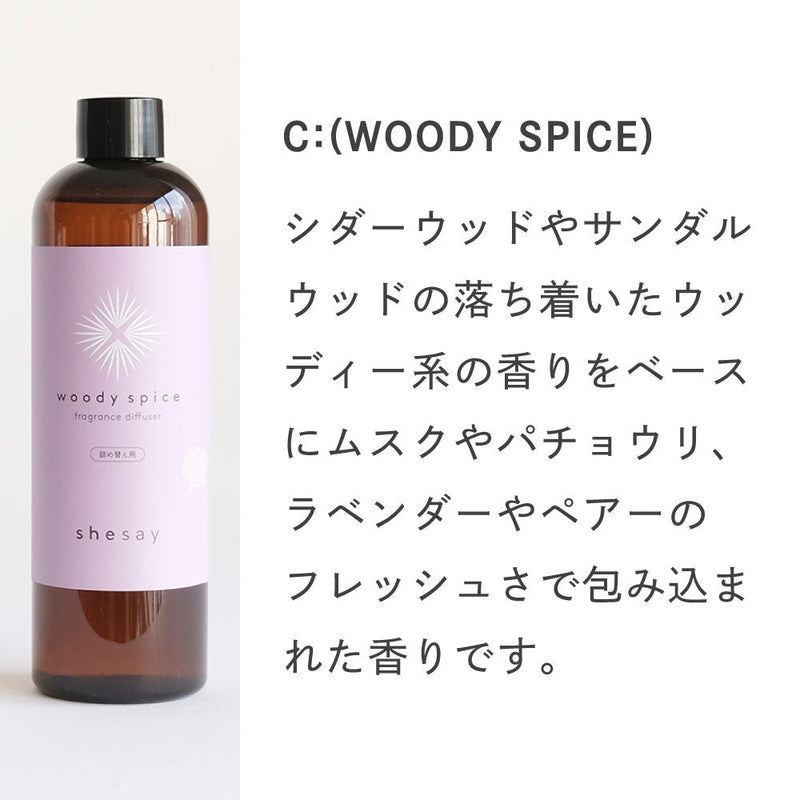 インテリアに馴染む フレグランス ディフューザー リフィル（8種類）