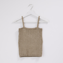 クロップド丈ニットアンサンブル　【ライトベージュ】