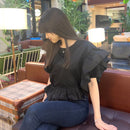 フリルティアードTシャツ 【ブラック】