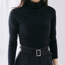 ハイネックベーシックトップス【ブラック】