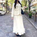 シフォンフレアスカート 【アイボリー】