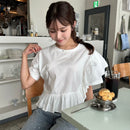 フリルティアードTシャツ 【ホワイト】