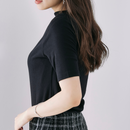 ボトルネックショートスリーブ【ブラック】