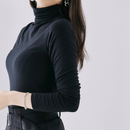 ハイネックベーシックトップス【ブラック】