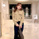 トレンチ風グロップジャケット【ベージュ】