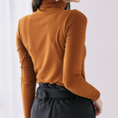 ハイネックベーシックトップス【キャメル】