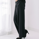アシンメトリーリブSET UP（パンツ）【ブラック】
