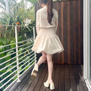 バルーンシャーリングワンピース【アイボリー】