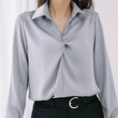 シフォンブラウス【グレー】