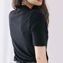 ボトルネックショートスリーブ【ブラック】