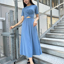 セットアップ風ワンピース 【ブルー】