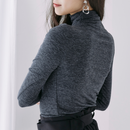 ハイネックベーシックトップス【チャコール】