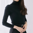 ハイネックベーシックトップス【ブラック】