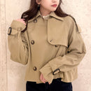トレンチ風グロップジャケット【ベージュ】