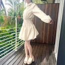 バルーンシャーリングワンピース【アイボリー】