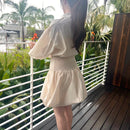 バルーンシャーリングワンピース【アイボリー】