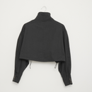 前ボタン付きクロップドジャケット 【ブラック】