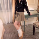 コーデュロイプリーツスカート【ベージュ】