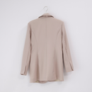 ベルト付きミックスジャケット【ベージュ】