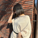 アシンメトリーリブSET UP（パンツ）【クリーム】