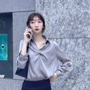 シフォンブラウス【グレー】