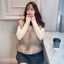 ショートウェロン中綿ベスト【ベージュ】