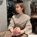 クロップド丈ニットアンサンブル　【ライトベージュ】