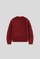 ウールアルパカラウンドニットカーディガン（残りグリーンのみ！）