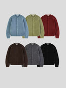 ウールアルパカラウンドニットカーディガン（残りグリーンのみ！）