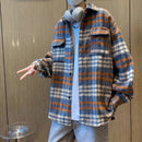 起毛チェックシャツ