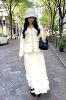 シフォンフレアスカート 【アイボリー】