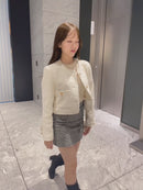 クロップドツイードジャケット【アイボリー】