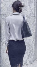 シフォンブラウス【グレー】