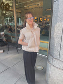 ショートウェロン中綿ベスト【アイボリー】