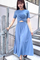 セットアップ風ワンピース 【ブルー】